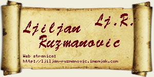 Ljiljan Ružmanović vizit kartica